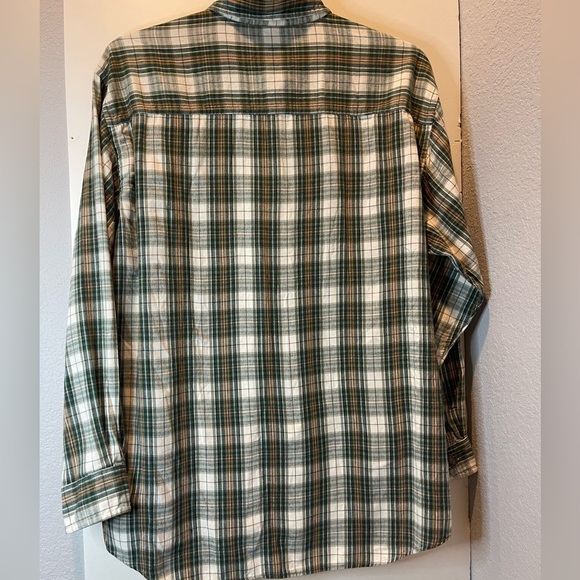 Woolrich Vintage Long Sleeve Button Down Size XL Dark Pine Plaid - Picture 8 of 11